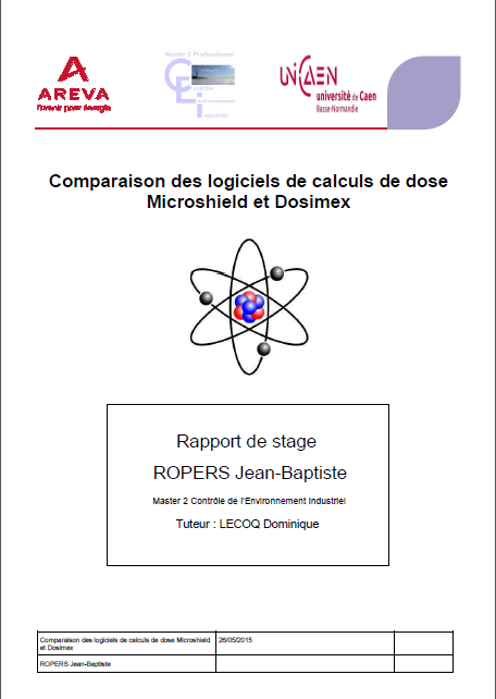 Couverture de manuel Mémoire Microshield vs Dosimex 3